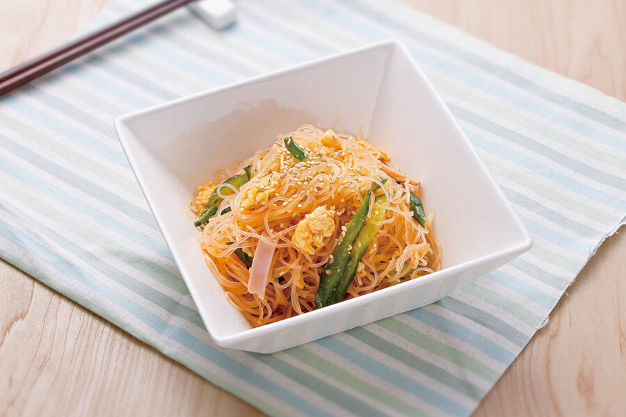 キュウリと春雨のピリ辛サラダ